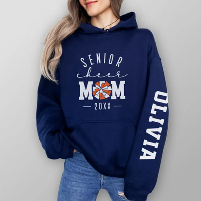 Personalized Senior Cheer Mom Hoodies, Custom Cheerleading Mom Hoodies 2D0979
