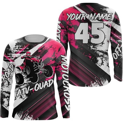 Custom Mens ATV Racing Lime Green Long Sleeve Shirts, Custom ATV Shirts MZ0010