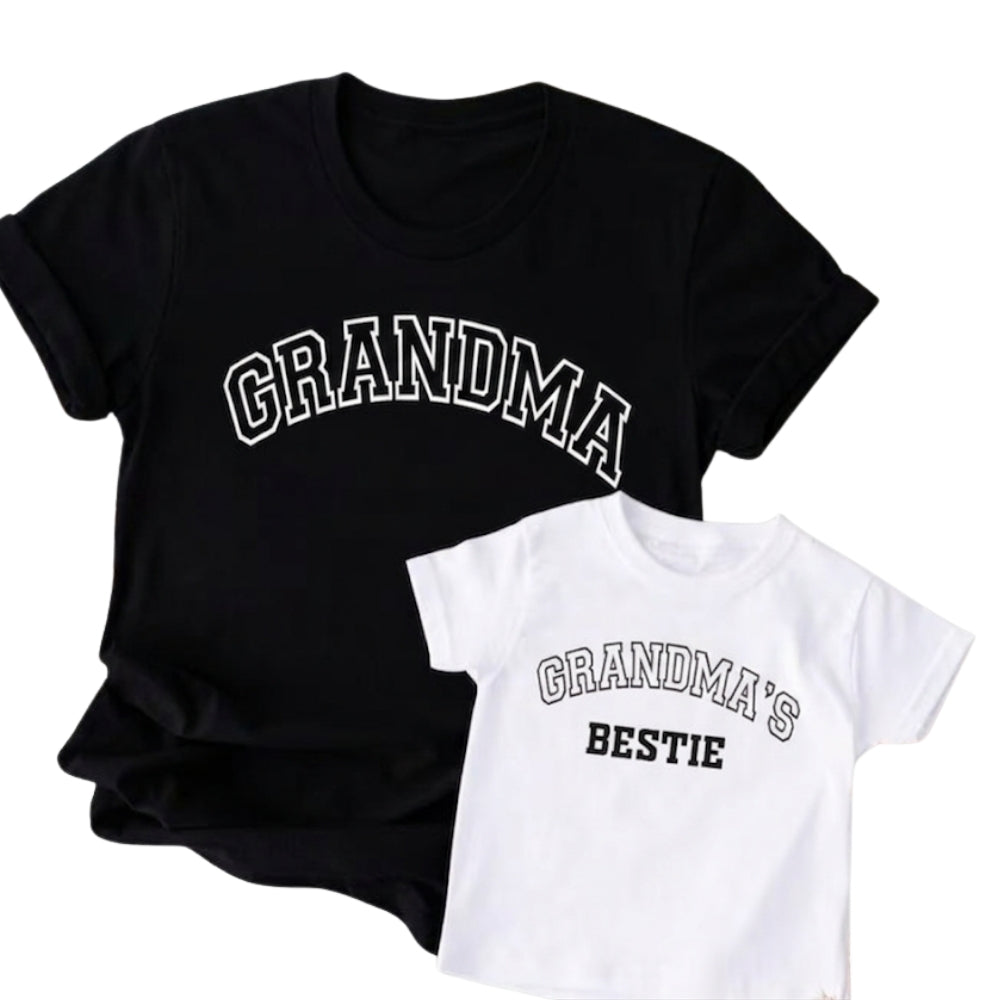 Grandma Grandma's Bestie Matching T Shirt, Matching Grandma And Grandkids Shirt ET0964
