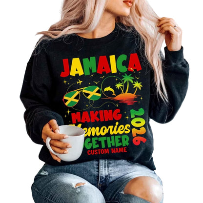 Custom Matching Jamaica Vacation Family T Shirts, Custom Jamaica Trip Matching Shirts For Family ET1132