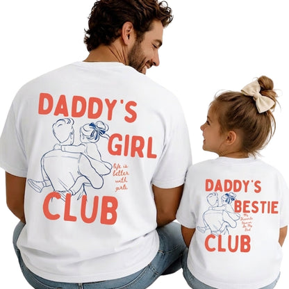 Daddy's Girl Club Daddy's Bestie Club T Shirts Matching, Daddy With Daughter Matching Father's Day Shirt ET0965