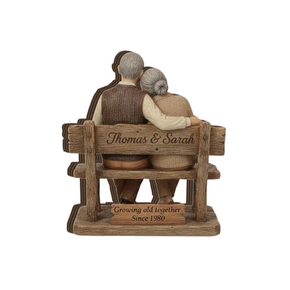 Growing Old Together Custom Couple Name Wooden Block, Custom Wedding Anniversary Wooden Plaque WD0816