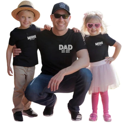 Papa And Mini Custom Matching Family T Shirt For Father Day, Custom Daddy And Me Matching Shirts ET0841