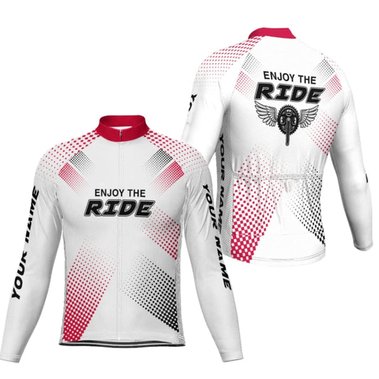 Enjoy The Ride Custom Name Cycling Long Sleeve Jersey For Men, Custom Cycling Jerseys CG0668
