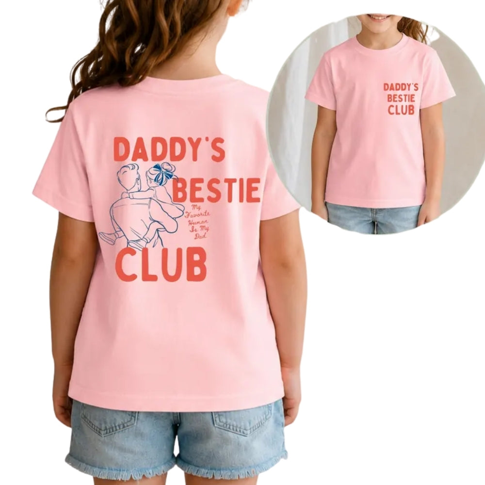 Daddy's Girl Club Daddy's Bestie Club T Shirts Matching, Daddy With Daughter Matching Father's Day Shirt ET0965