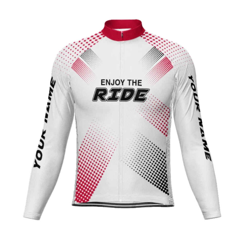 Enjoy The Ride Custom Name Cycling Long Sleeve Jersey For Men, Custom Cycling Jerseys CG0668