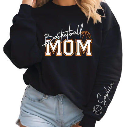 Custom Basketball Mom Sweatshirt, Custom Mom Sweatshirt For Basketball Lover 2D0374