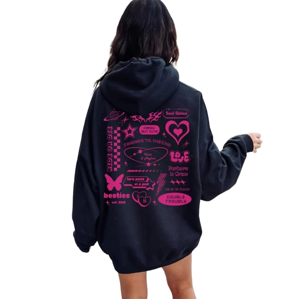 Friends' Til The End Custom Matching Best Friend Hoodie, Custom Bestie Hoodie 2D0266