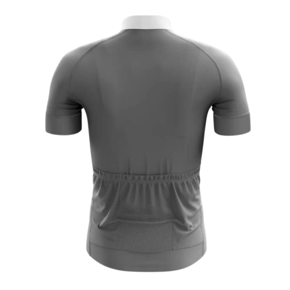 Tuxedo Grey And White Cycling Short Sleeve Jersey For Mens, Tuxedo Cycling Jerseys CZ0143