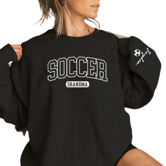 Custom Soccer Grandma Sweatshirt, Custom Soccer Sweatshirt For Grandma 2D0485