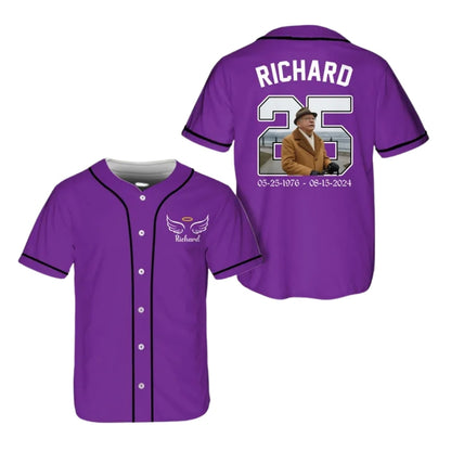 Custom Photo Memorial Matching Baseball Jersey For Family, Personalized Matching Baseball Shirts For Memorial Day ET0700