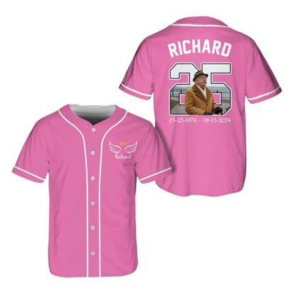 Custom Photo Memorial Matching Baseball Jersey For Family, Personalized Matching Baseball Shirts For Memorial Day ET0700