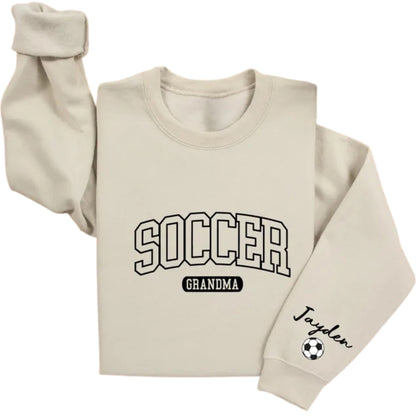 Custom Soccer Grandma Sweatshirt, Custom Soccer Sweatshirt For Grandma 2D0485