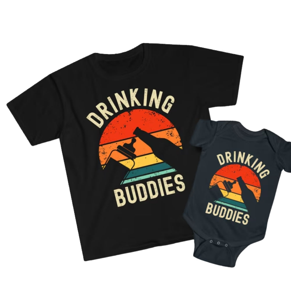 Drinking Buddies Matching Matching Grandpa And Grandson T Shirt, Grandpa And Baby Matching Shirt ET0842
