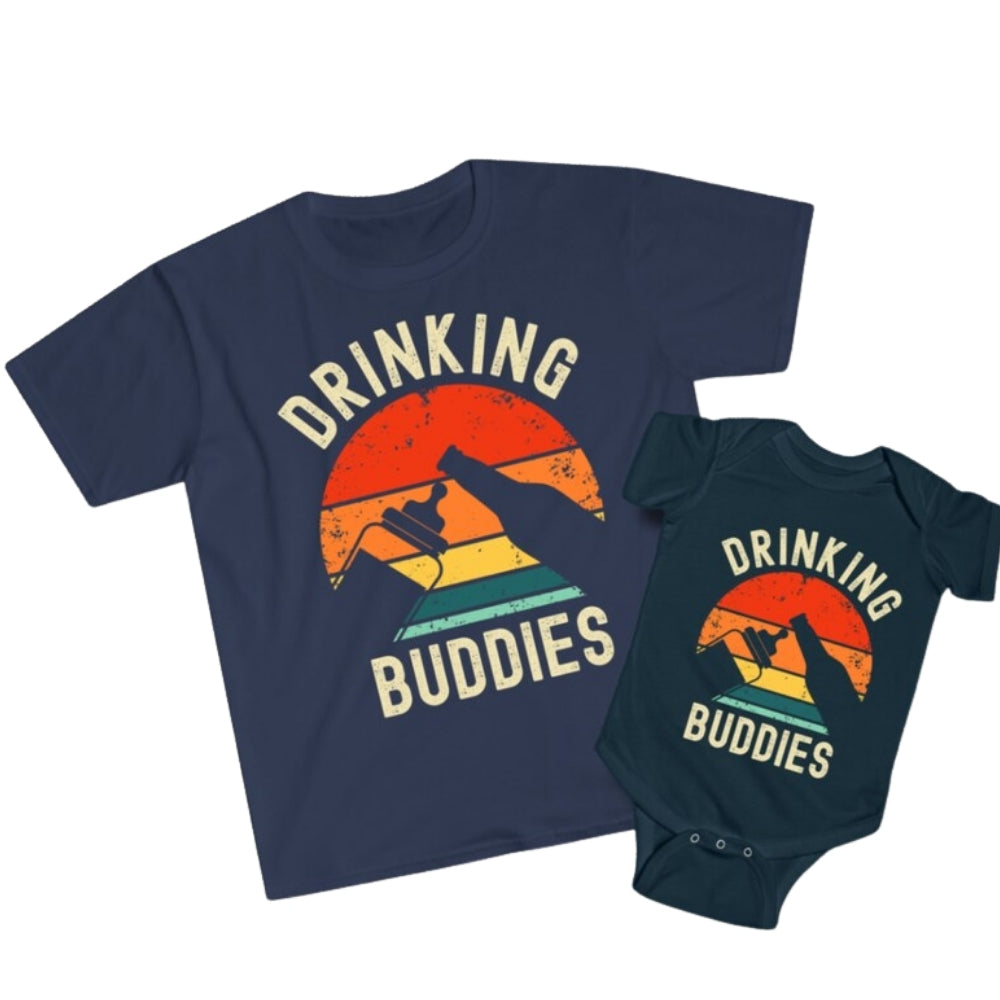 Drinking Buddies Matching Matching Grandpa And Grandson T Shirt, Grandpa And Baby Matching Shirt ET0842