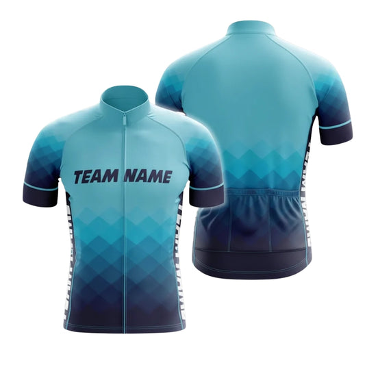 Custom Team Blue Men's Cycling Short Sleeve Jersey, Custom Cyling Jerseys For Team CE0055