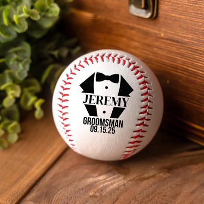 Personalized Groomsmen Baseball Ball, Custom Wedding Bachelor Party Baseball Ball For Groomsmen WD0108