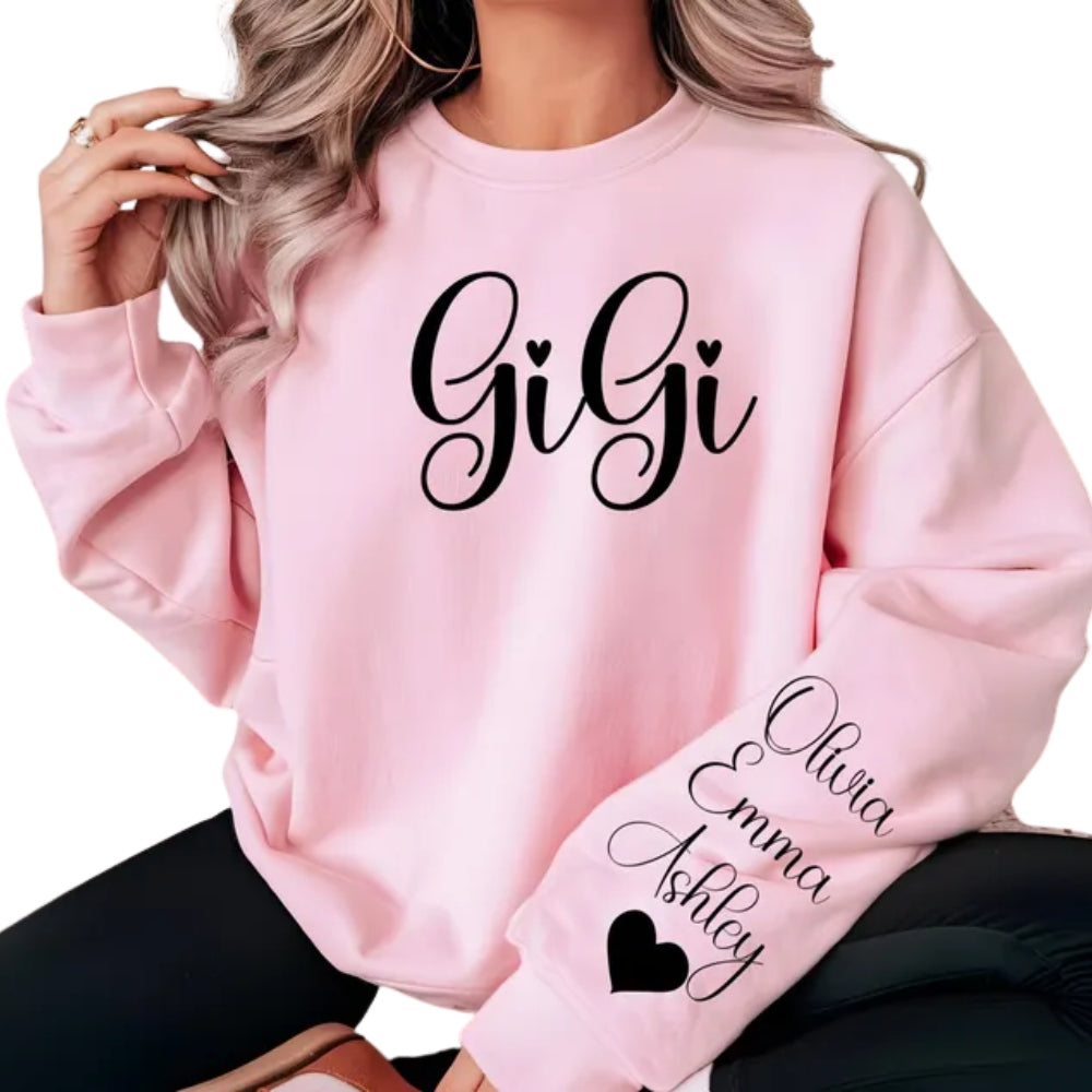 Custom Name Gigi Sweatshirt, Custom Grandma Sweatshirt For Mother Day Christmas 2D0375