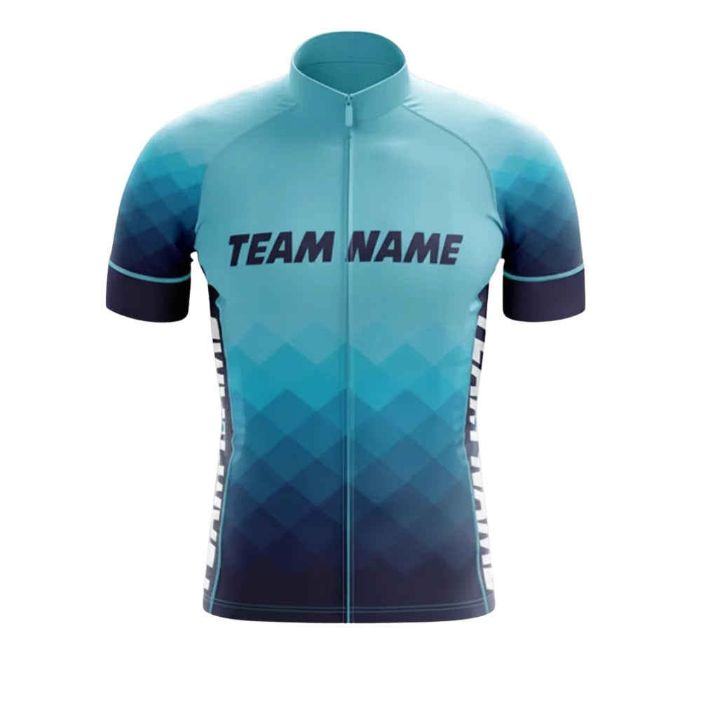 Custom Team Blue Men's Cycling Short Sleeve Jersey, Custom Cyling Jerseys For Team CE0055