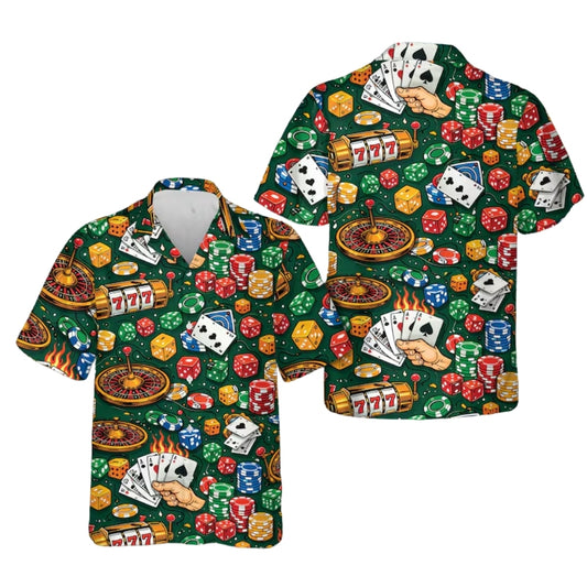 Gambling Colorful Hawaiian Shirts Men Women, Gamble Hawaiian Shirt HE0206