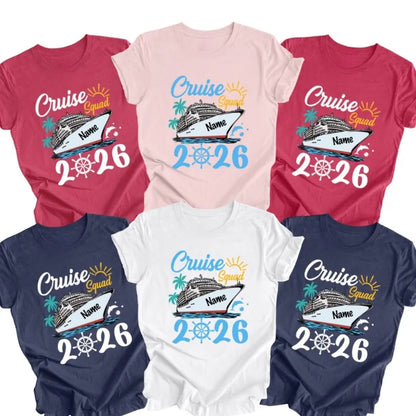 Cruise Squad 2026 Custom Matching Family T Shirts, Cruise Family Vacation Shirts ET0125