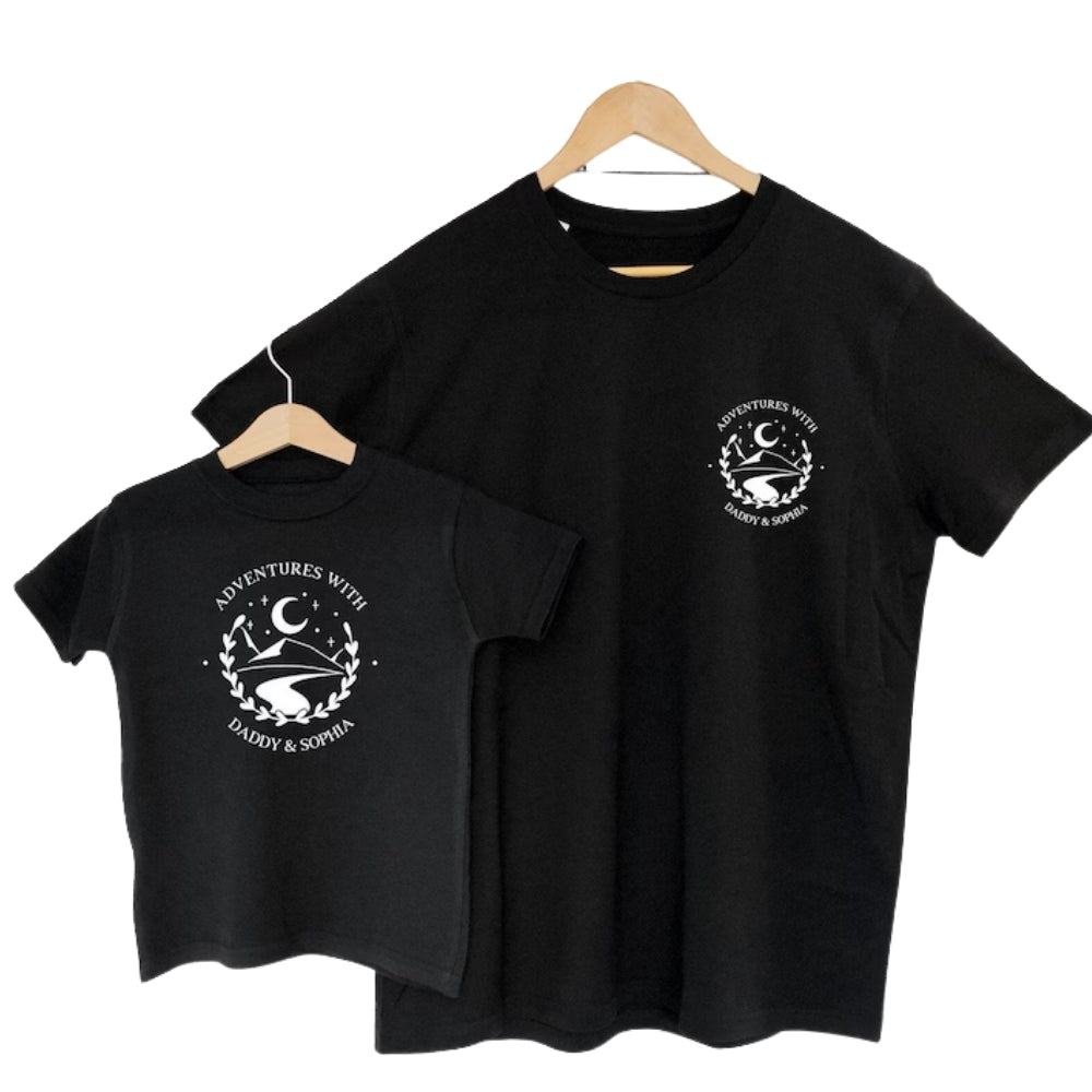 Adventures With Daddy Matching Father And Child T Shirt, Hiking Matching Family Shirts ET0966