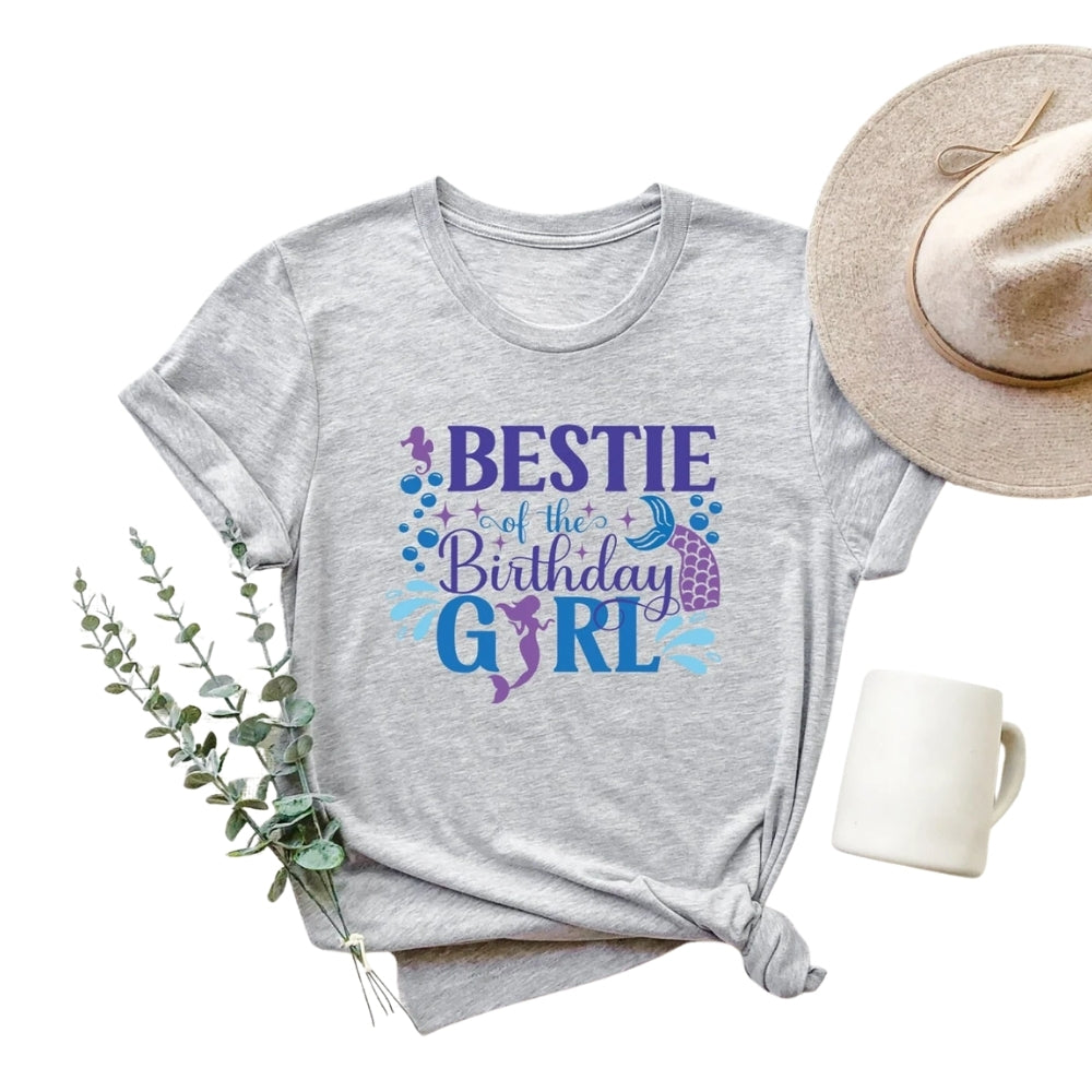 Custom Mermaid Birthday Matching Family T Shirts, Custom Matching Mermaid Birthday Shirts For Family ET0418
