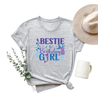 Custom Mermaid Birthday Matching Family T Shirts, Custom Matching Mermaid Birthday Shirts For Family ET0418
