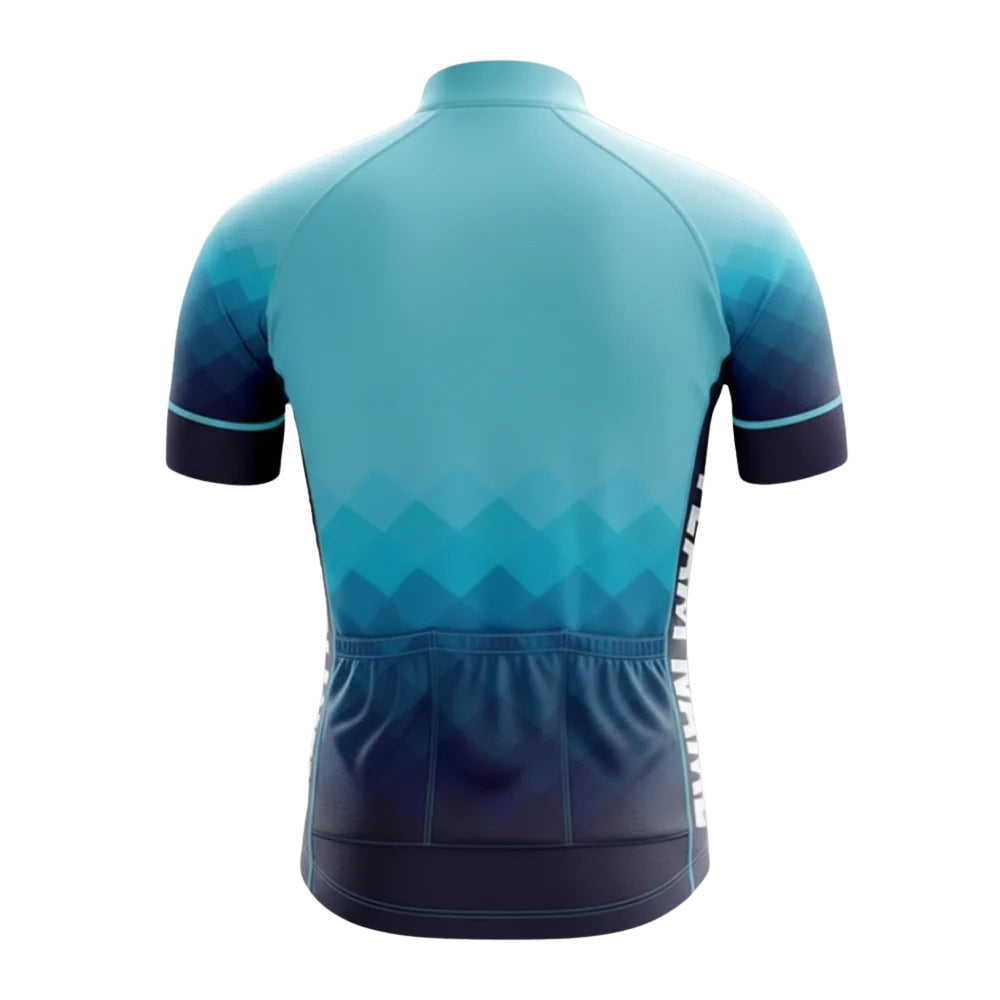 Custom Team Blue Men's Cycling Short Sleeve Jersey, Custom Cyling Jerseys For Team CE0055