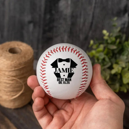 Personalized Groomsmen Baseball Ball, Custom Wedding Bachelor Party Baseball Ball For Groomsmen WD0108