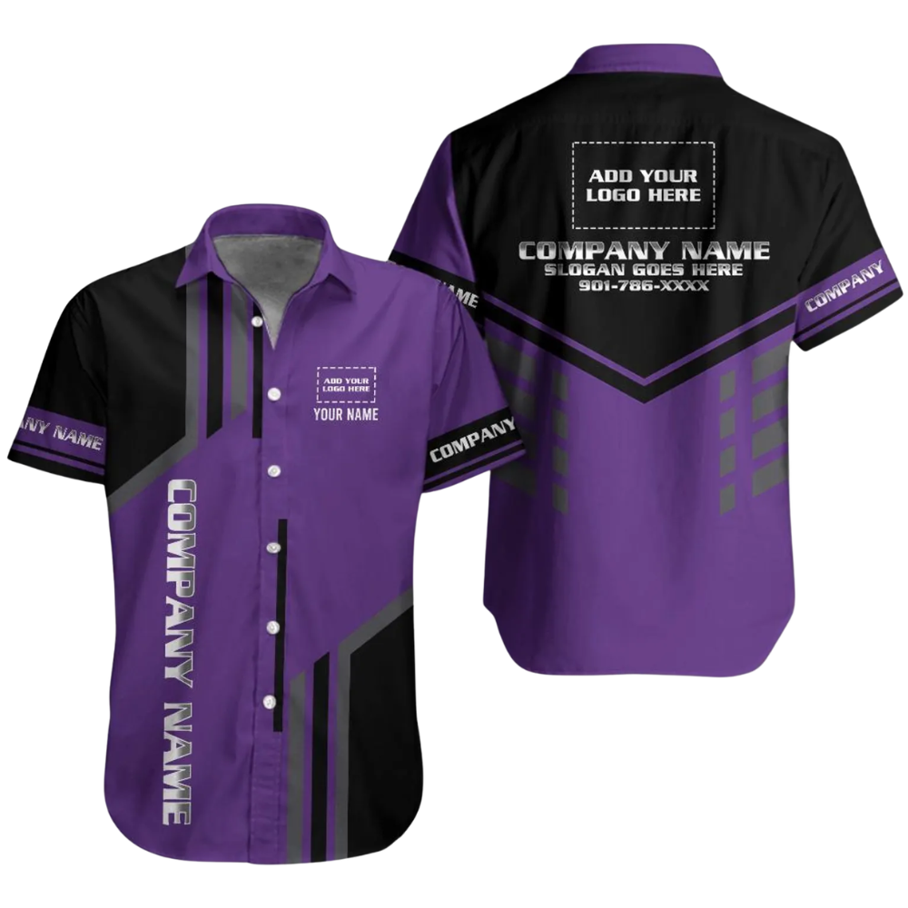 Personalized Company Workwear Hawaiian Shirt For Men Women, Custom Company Team Uniforms HE0378