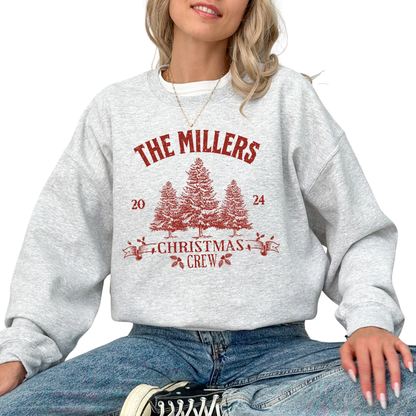 Christmas Crew Personalized Matching Family Sweatshirt, Custom Family Christmas Sweatshirts ET1281