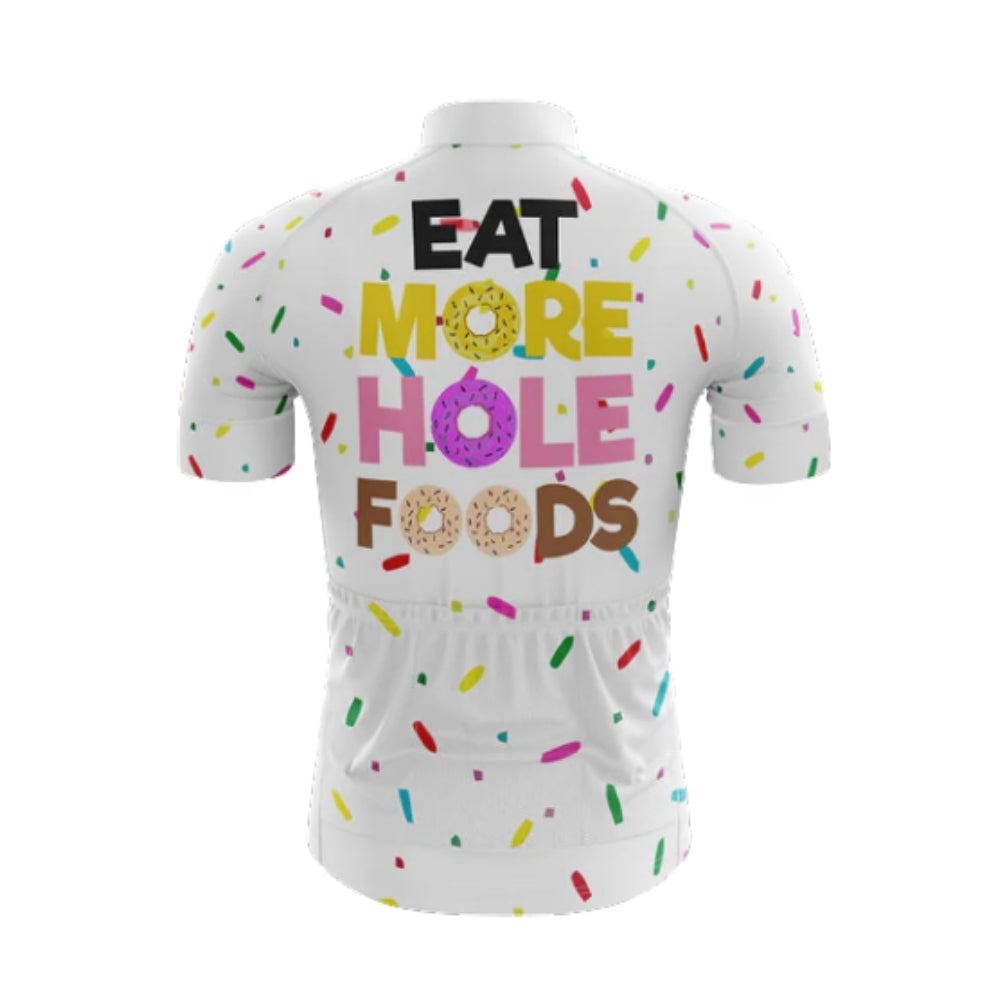 Eat More Hole Foods Donut Short Sleeve Cycling Jersey, Donut Cycling Jerseys CG0710