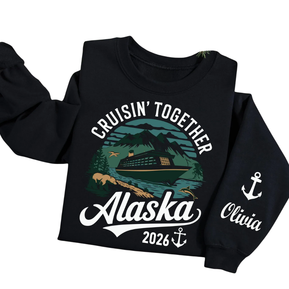 Family Alaska Trip Custom Matching Sweatshirt, Custom Alaska Cruise Family Sweatshirts ET1340