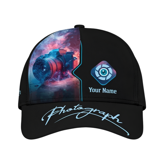 Personalized Photography Smoke Baseball Cap, Custom Photographer Cap Hat CP0703