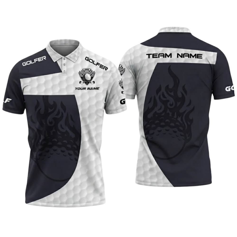 Custom Team Blue And White Golf Mens Polo Shirt, Custom Golf Shirts For Team GZ0323