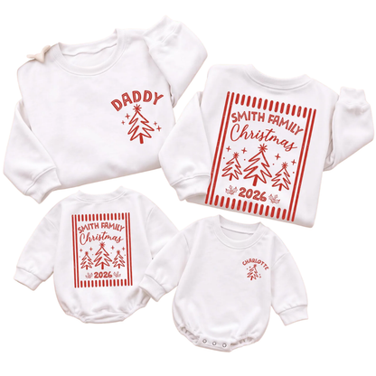 Personalized Christmas Family Sweatshirt Matching, Custom Christmas Family Sweater ET1686