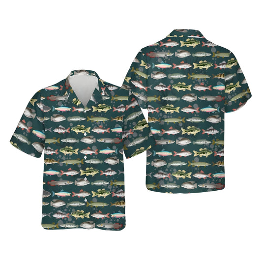 Freshwater Fish Hawaiian Shirt Mens, Fishing Lover Hawaiian Shirts ET0033
