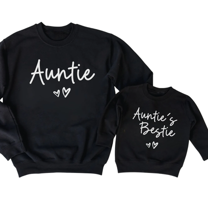 Auntie And Auntie's Bestie Matching Sweatshirt, Auntie Niece Nephew Sweatshirts ET1437