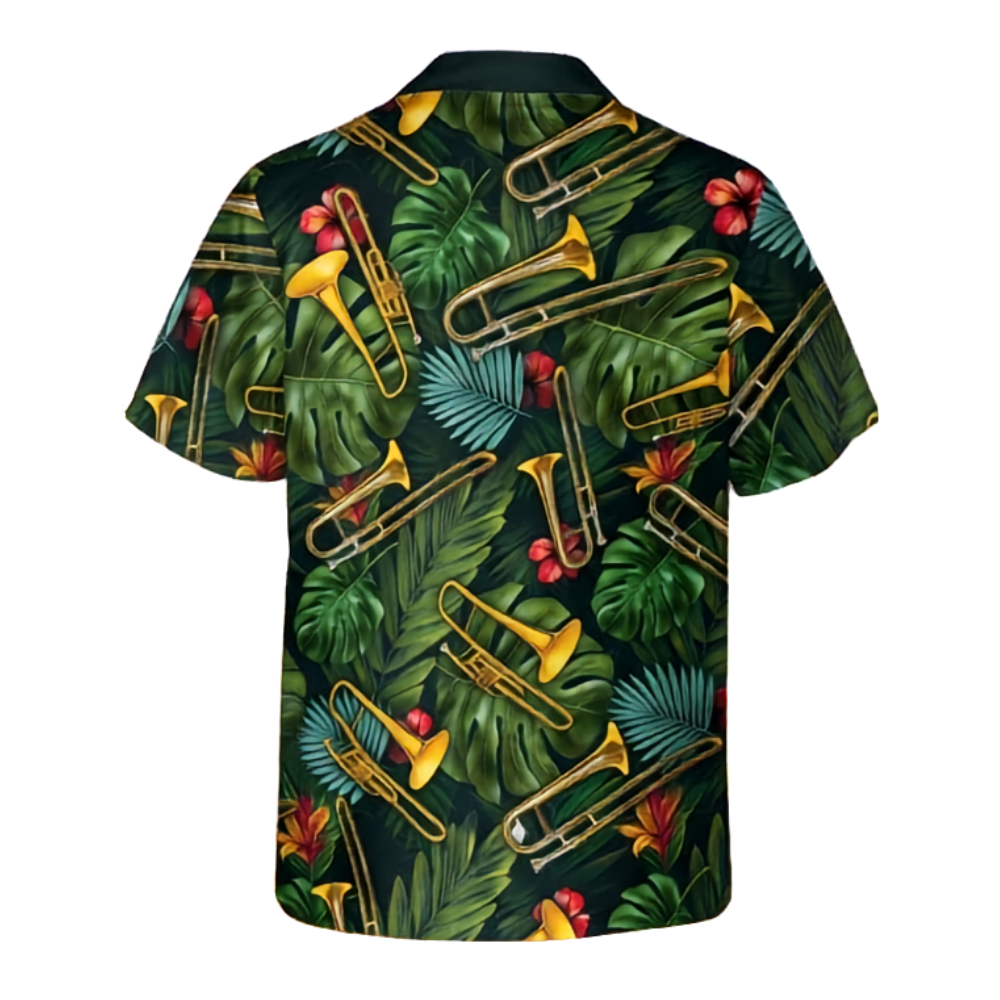 Trombone Tropical Hawaiian Shirt For Men Women, Trombone Hawaiian Shirt HE0668