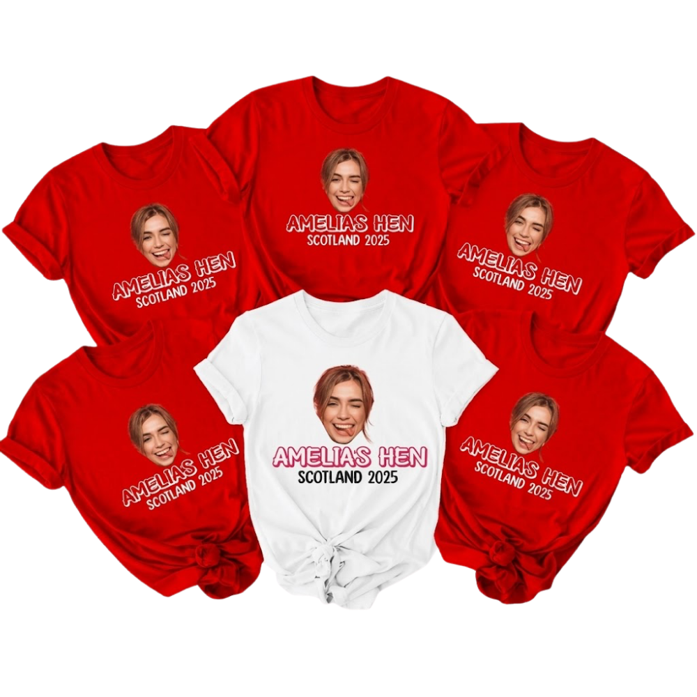 Custom Photo Bachelorette Matching T Shirts, Personalized Matching Bachelorette Party With Photo ET1025
