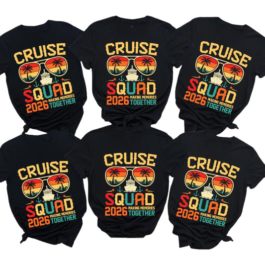Cruise Squad Making Memories Together 2026 T Shirts, Cruise Family Matching Vacation Shirts ET0054