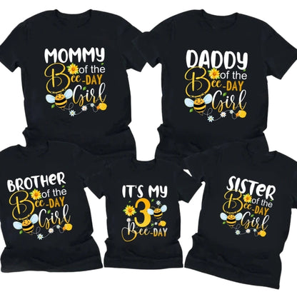 Custom Bee Of The Day Matching Birthday Family T Shirts, Custom Bee Birthday Matching Shirt For Family ET0727
