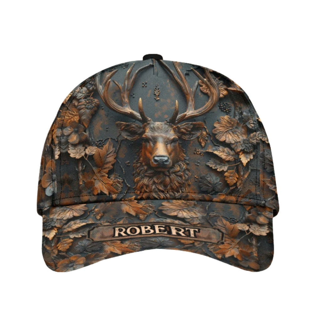 Personalized Deer Hunting Baseball Cap 3D Printed, Custom Name Deer Hat For Hunter CP0442
