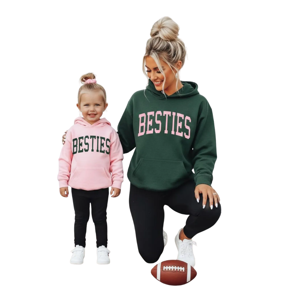 Bestie Mommy And Me Matching Hoodies, Mother And Daughter Matching Hoodies ET1275