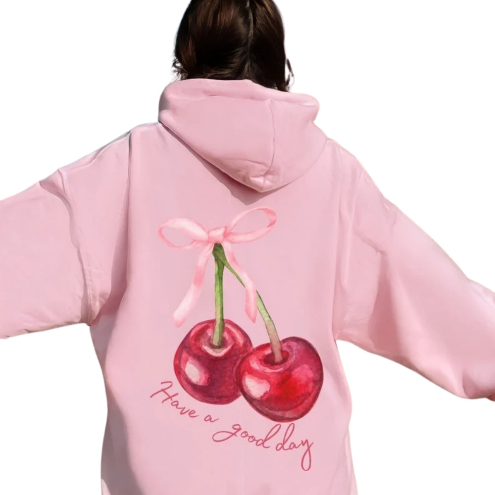 Have A Good Day Coquette Cherry Hoodie, Cute Cherry Hoodie 2D0803