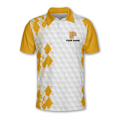 Golf & Beer That's Why I'm Here Custom Golf Polo Shirt For Mens, Custom Beer Golf Shirts GM0436
