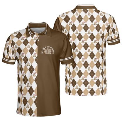 Gopher We Met At The 19th Hole Argyle Golf Mens Polo Shirt, Gopher Golf Shirts GZ0319