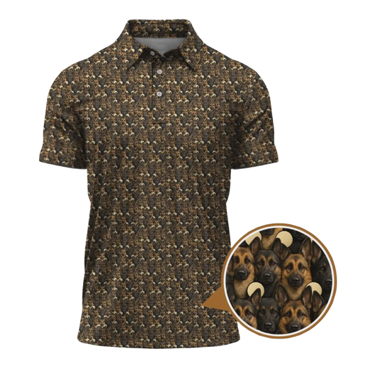 German Shepherd Golf Polo Shirt For Men, German Shepherd Golf Shirt GE0468