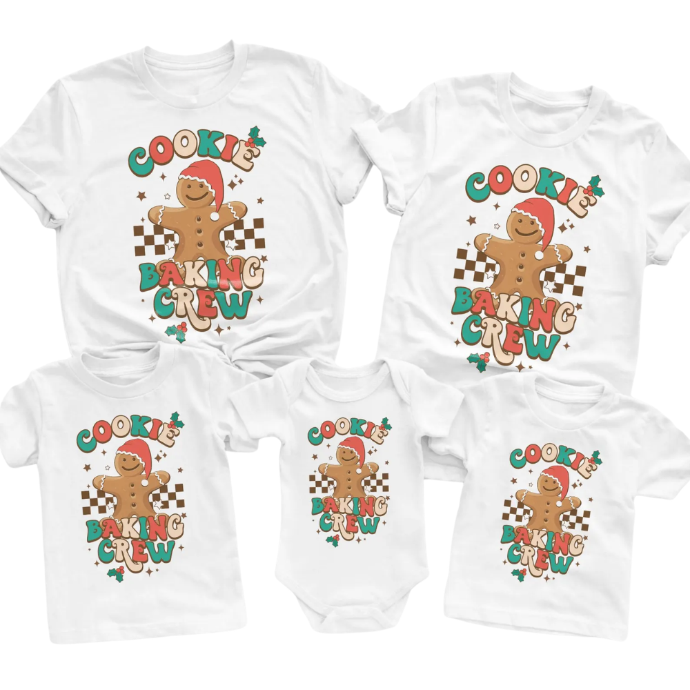 Cookie Baking Crew Matching Gingerbread Family T Shirt, Christmas Family Shirts ET1315